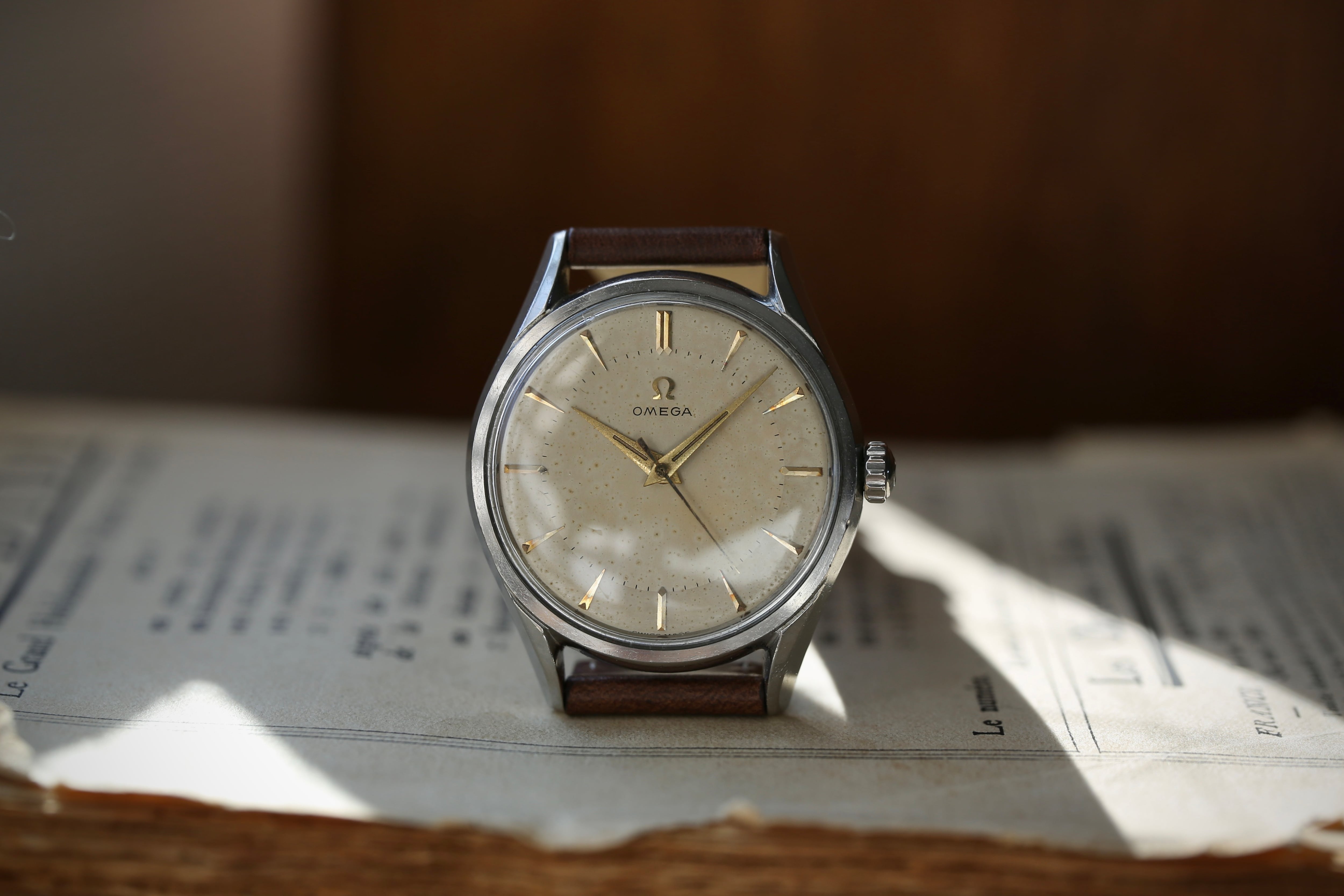 OMEGA】1955年製 30mmキャリバー 楔インデックス 2トーンダイヤル