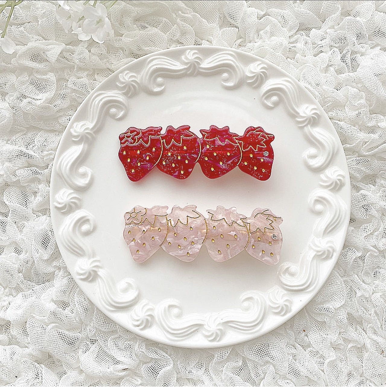 【プチプラ】ストロベリーヘアアクセ【アクセサリー】A12
