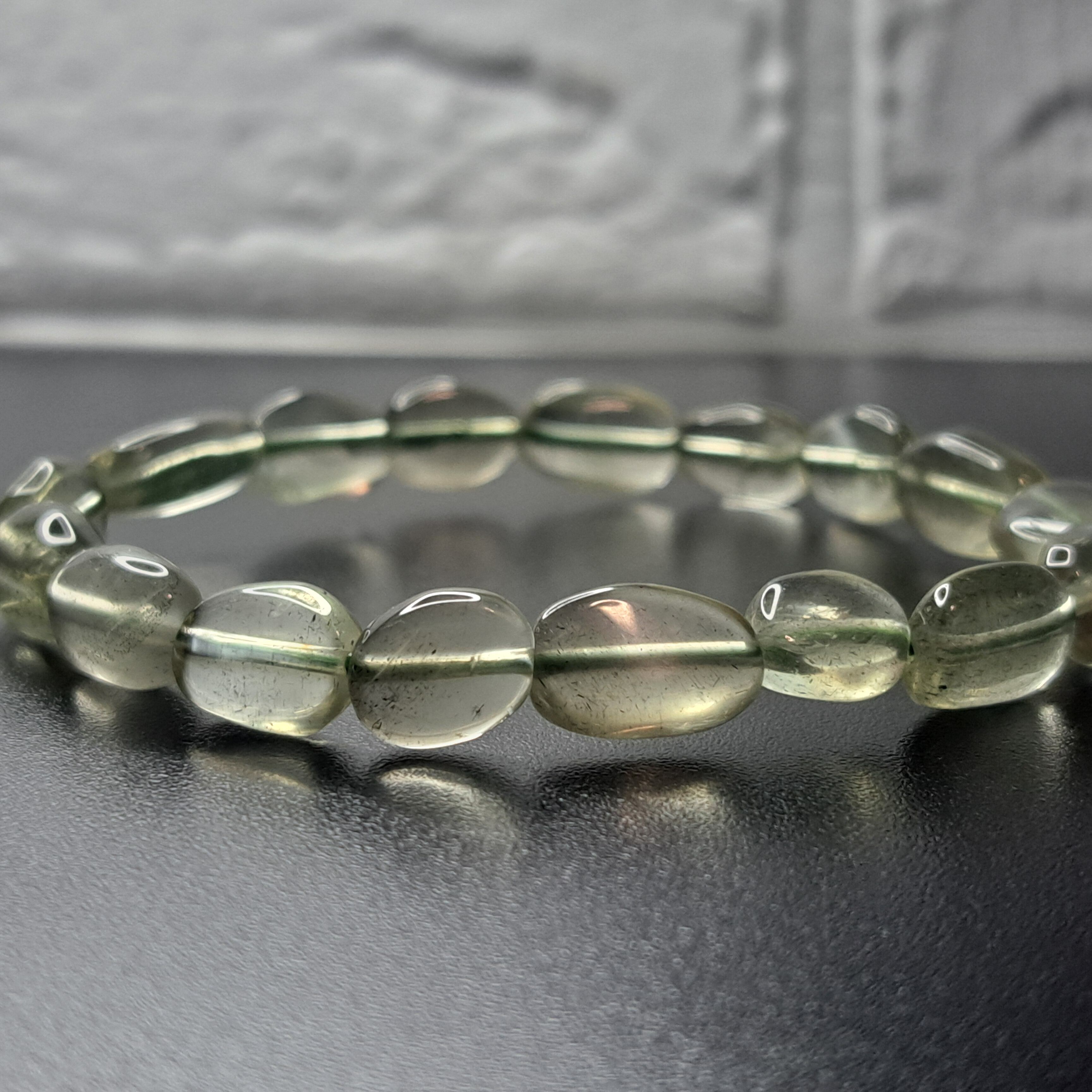 【希少宝石/最強品質】オリゴクレース＊タンブルカット＊　天然石ブレスレット 希少宝石⁄最強品質オリゴクレース＊タンブルカット＊ 天然石ブレスレット