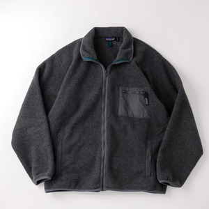 【極美品】Vintage Patagonia fleece jacket Cardigan gray made in USA Size XL  ／90年代 パタゴニア フリース ジャケット カーディガン サイズXL アメリカ製 レアカラー 希少 ミントコンディション