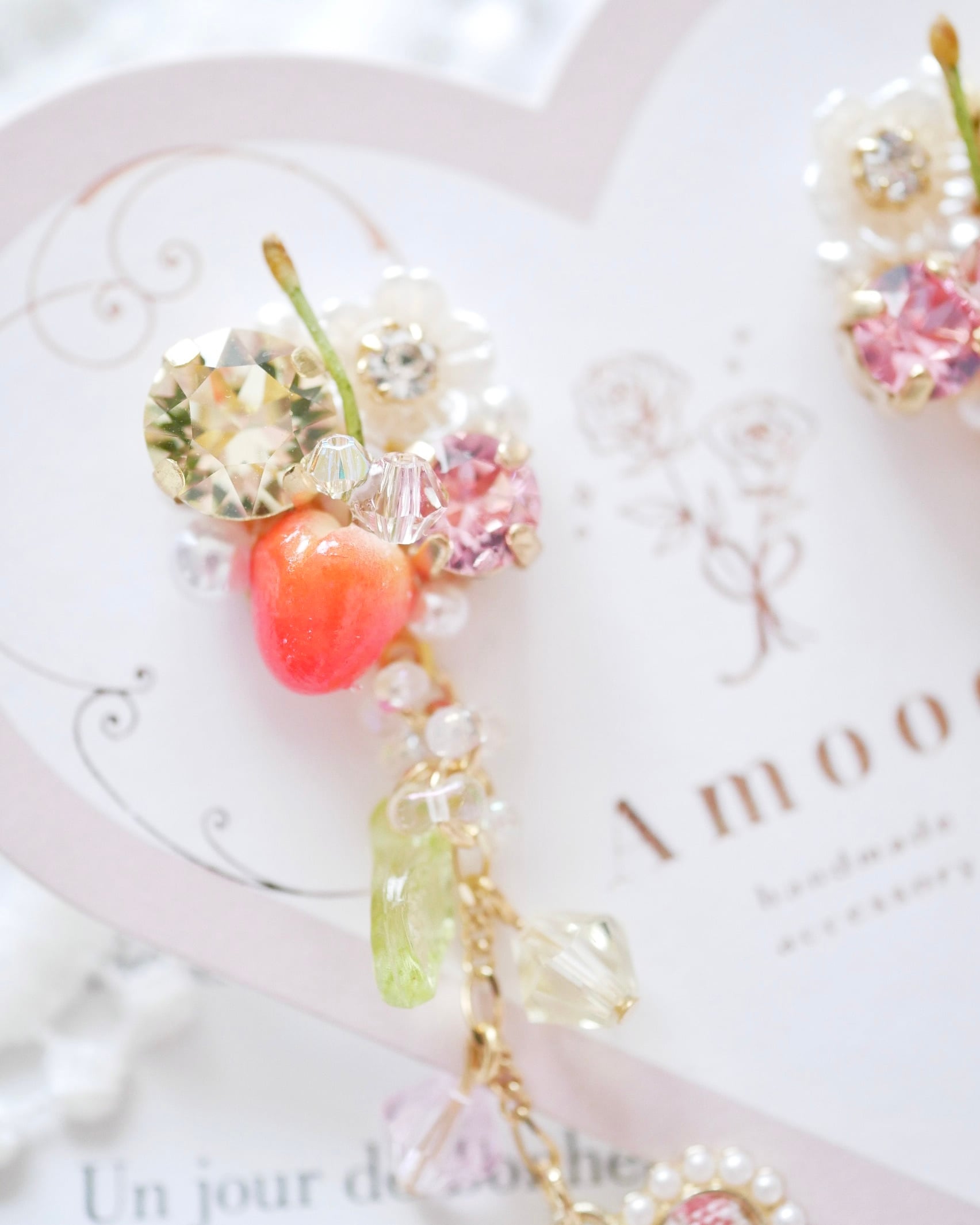 8710 パフェチェリービジューピアス/イヤリング | Amooo
