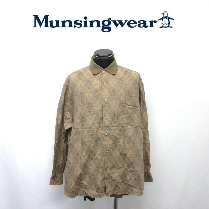 □MUNSINGWEAR マンシングウェア 1886 ポロシャツ シャツ 総柄