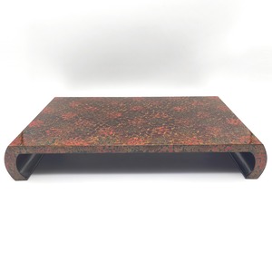 津軽塗（唐塗）バカ塗り・花台・置物台・飾り台・漆器・伝統工芸・No.260312-19・梱包サイズ100