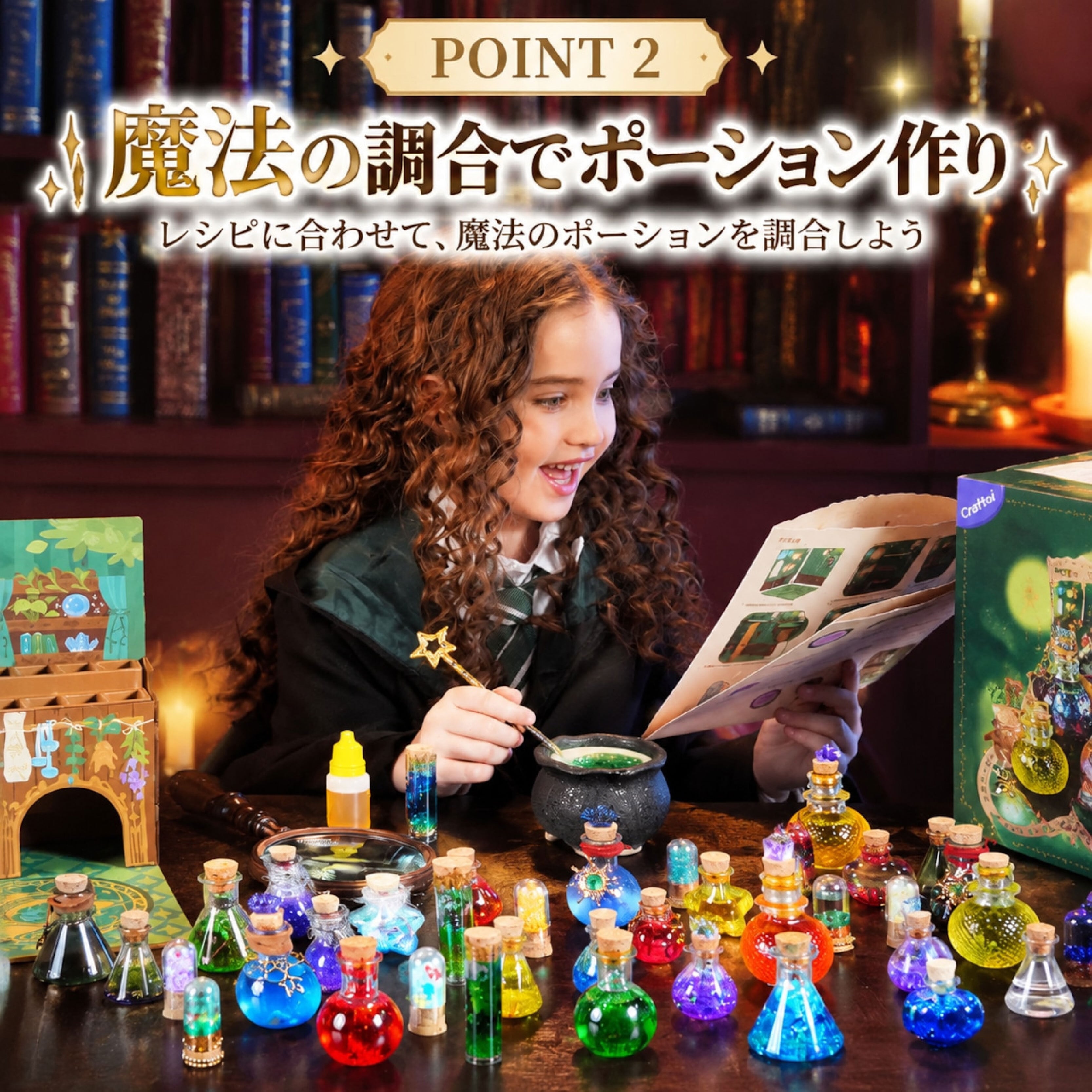 HY 1306 .魔法の世界 DIYミニチュアハウス 魔法薬工房キット 手作り