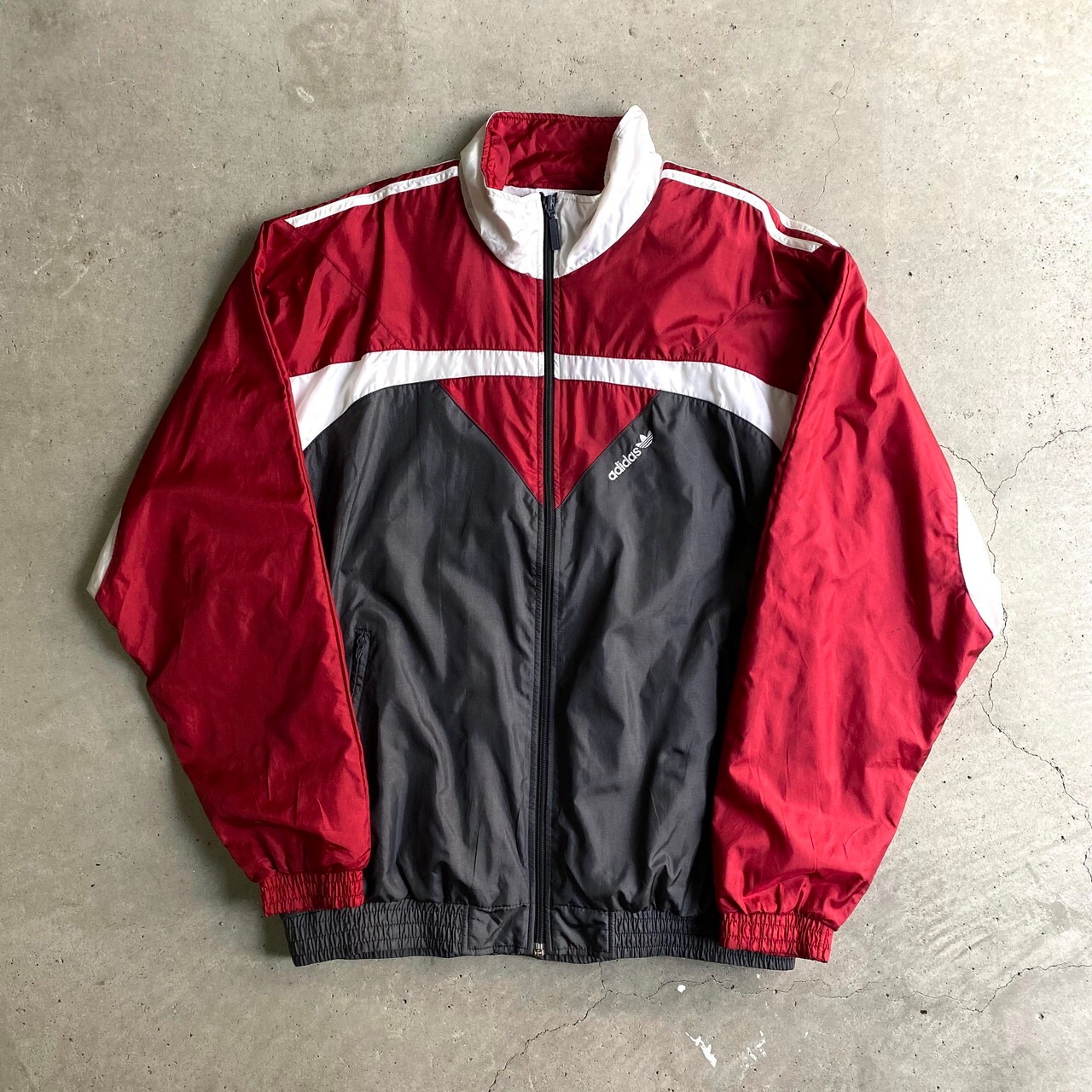 80〜90年代 adidas アディダス トレフォイルロゴ 刺繍 ナイロン 