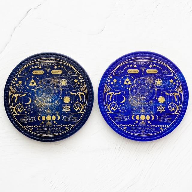 空想天体古書・月の満ち欠け コースター