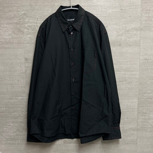 YUKI HASHIMOTO ユウキハシモト 22SS CONTRAST STICH SHIRTS シャツ ブラック size46 【中目黒B07】
