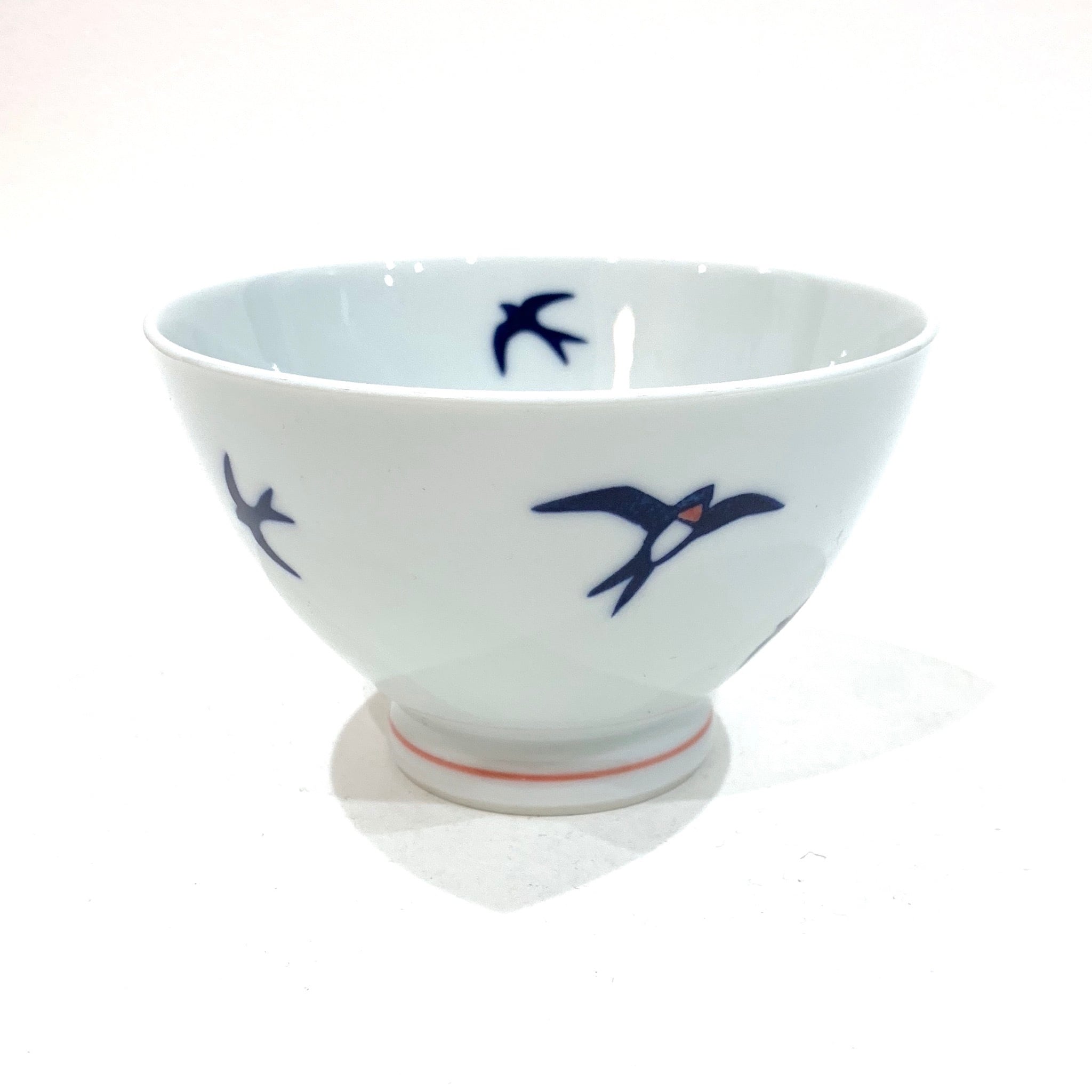 有田波佐見・丹心窯　50年前の煎茶碗5客＋千羽鶴飯碗 有田波佐見・丹心窯 50年前の煎茶碗5客＋千羽鶴飯碗