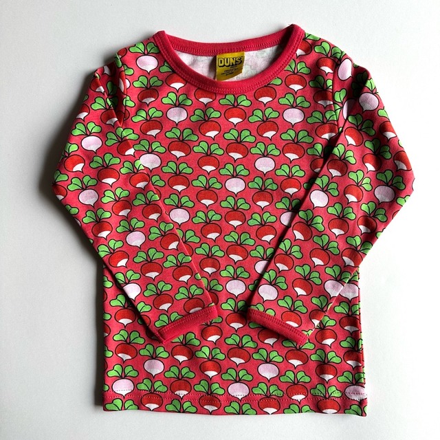 DUNS AOP L/S Tee Multi Radish【92-116cm】Rouge Red