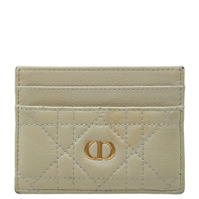 ディオール カロ フリージア カードケース S5130UWHC ベージュ レザー レディース Dior 【中古】