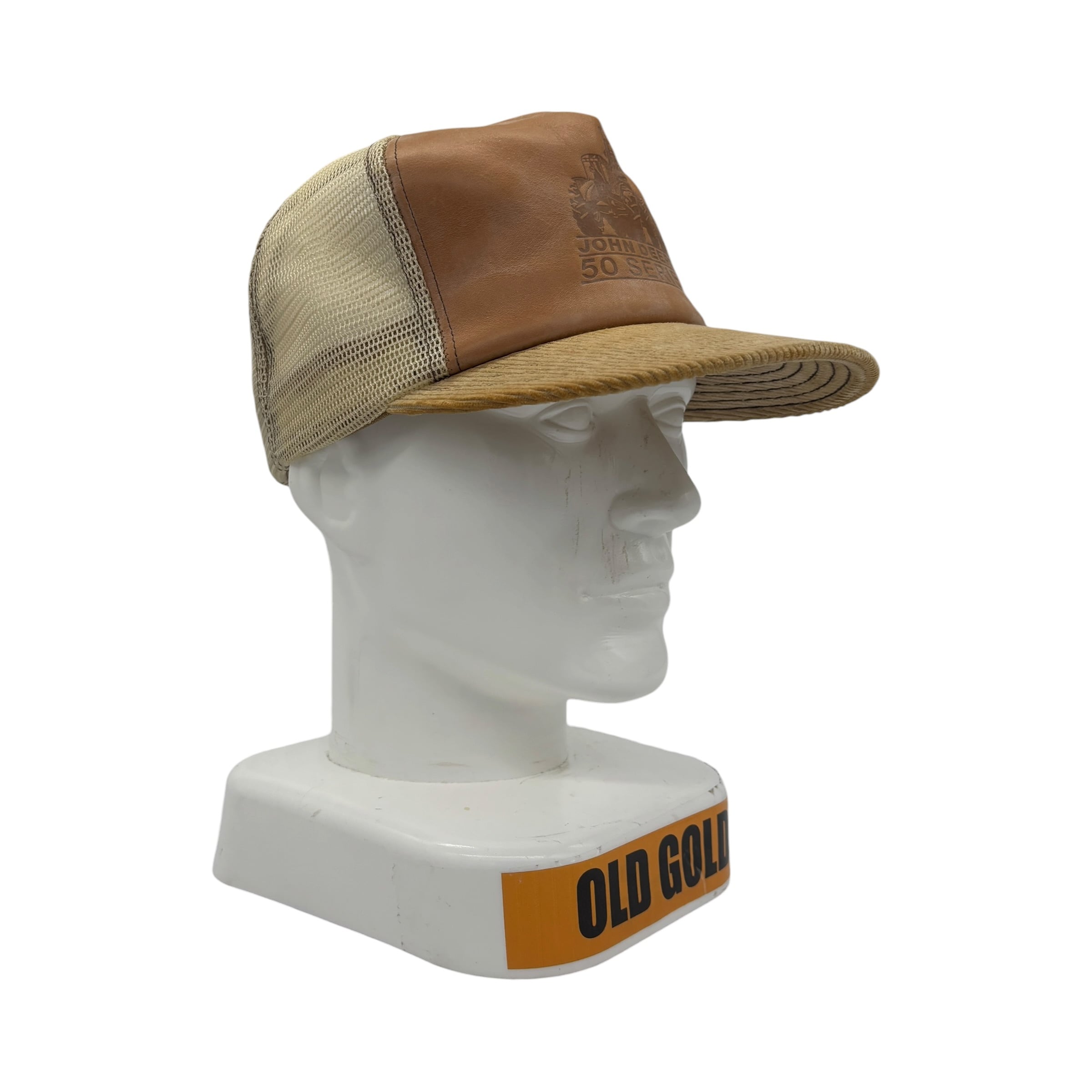 80s 90s JOHN DEERE フルメッシュキャップ USA製 キャップ/帽子】80s JOHN DEERE USA製 ビンテージ メッシュキャップ