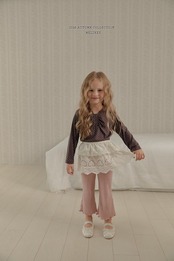 韓国子供服 / 26Autumn / 〖取寄〗Melikey /ドットシャーリングTシャツ / 女子服 *XS~JM*