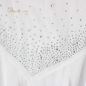 社交ダンス 衣装 スカート レッスンウェア ホワイト系 白 練習着 レース ラインストーン シンプル 清楚 上品 フォーマル スタンダード 白系 オールホワイト ストーン きらきら 光沢 無地 フレア プリーツ風 リボン風 ウエストゴム 伸縮性 体型カバー かわいい エレガント ダンス衣装 スタンダードダンス モダン フォーマルダンス インナー ベージュ系ではない白 スカート単品