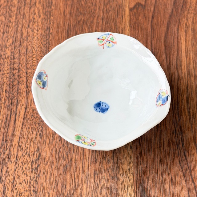 松尾貞一郎 ｜ 豆鉢 約9,4cm（色絵小紋）   貞土窯・有田