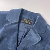 カシミヤ混 Leilian レリアン コーデュロイ ジャケット 13＋/くすみブルー系 レディース