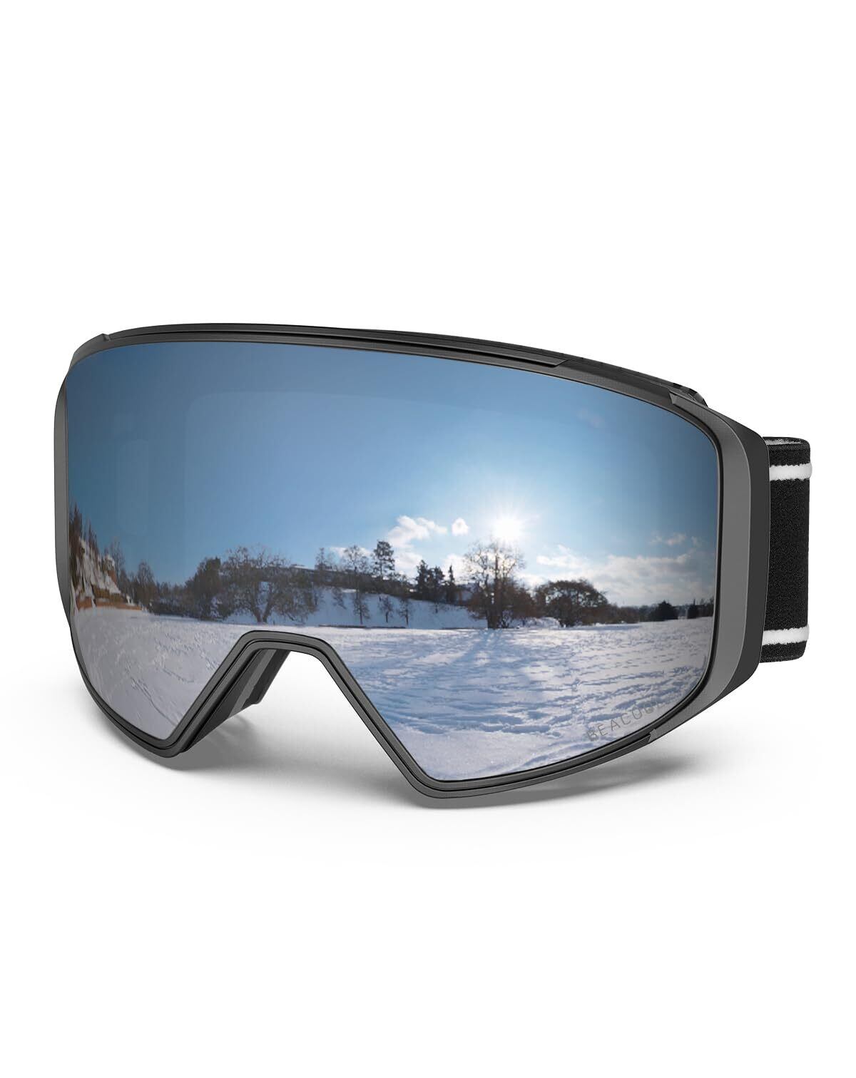 スキーゴーグル Findway スノーゴーグル スノーボードゴーグル アップグレードOTG広視野球面レンズ 防風/防雪/曇り防止 紫外線防止 メガネ対 | [Findway] スキーゴーグル 両層磁気スノーゴーグル