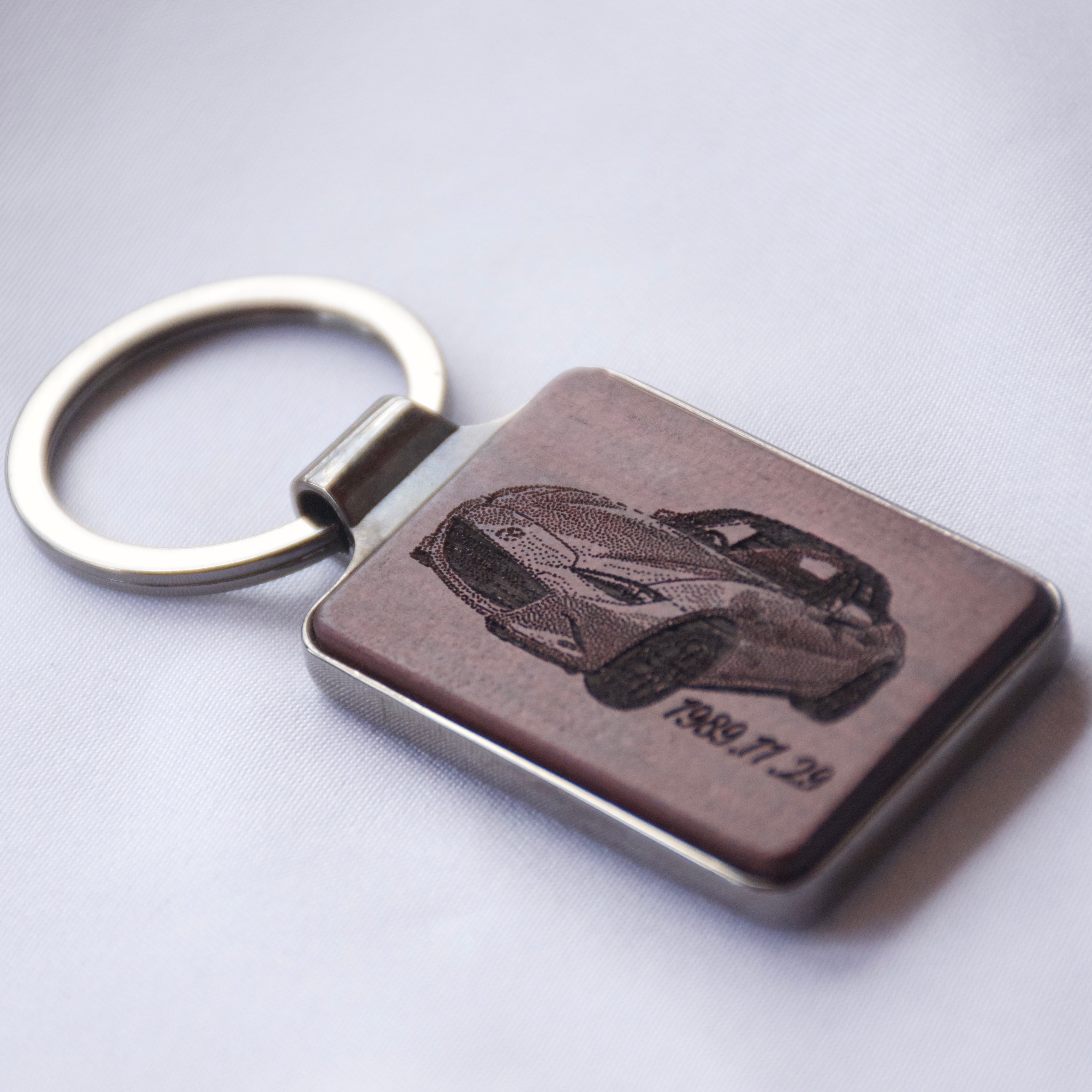 銘木 メタル ナンバープレート wood Key ring 天然木 キーホルダー 車