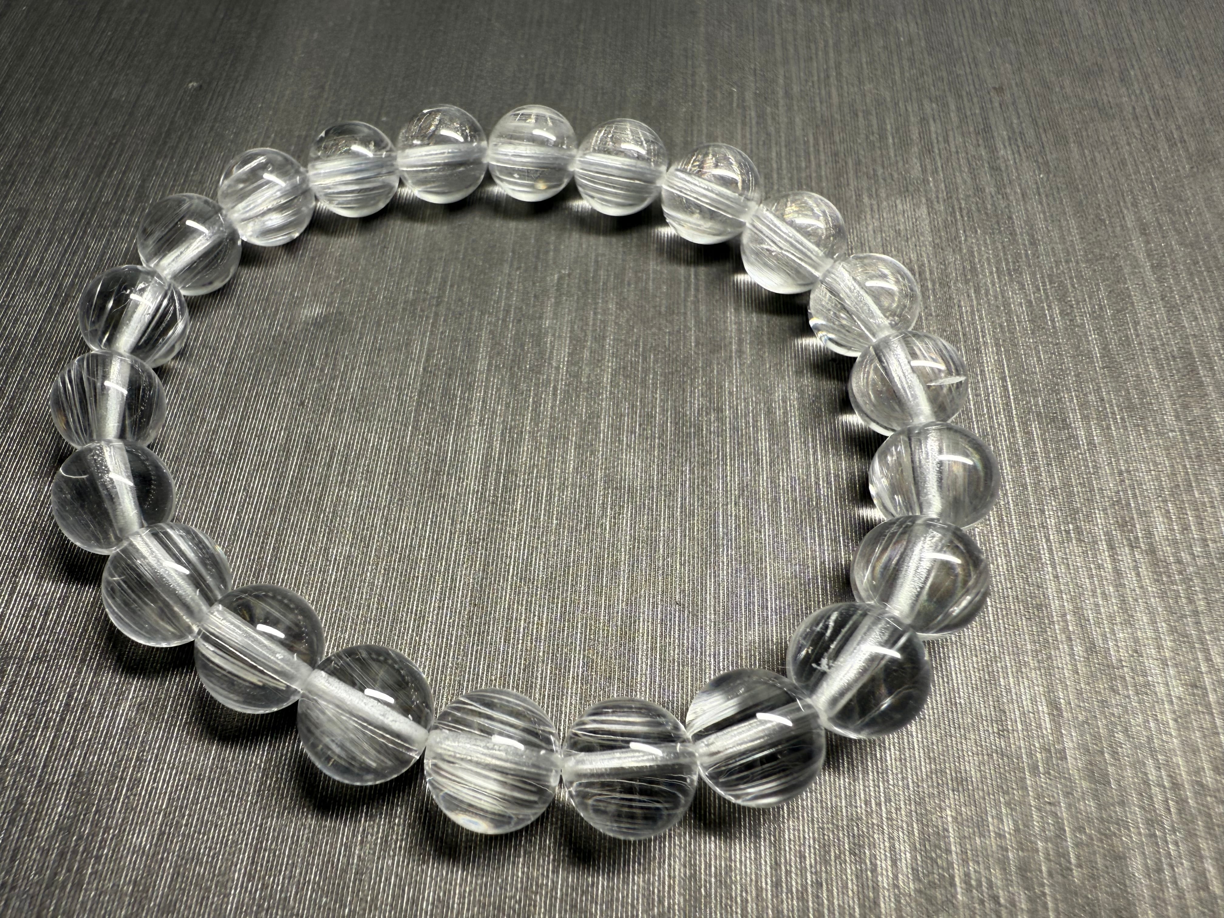 新入荷 紫リビアングラス ブレスレット 11.8mm（鑑別可能） | ルチル