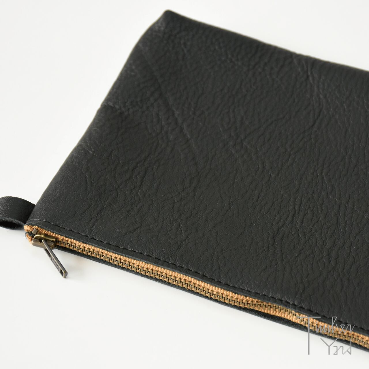 Leather pouch L｜black TIMBER YARD
