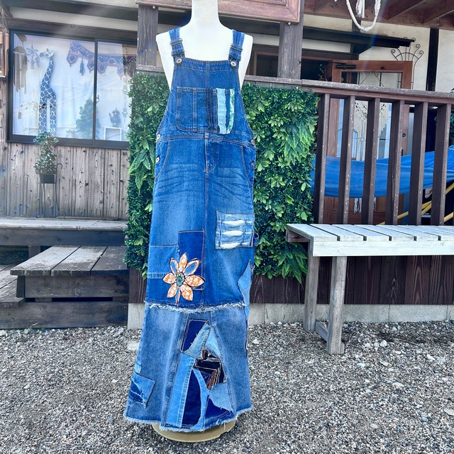 リメイクデニムジャンバースカート