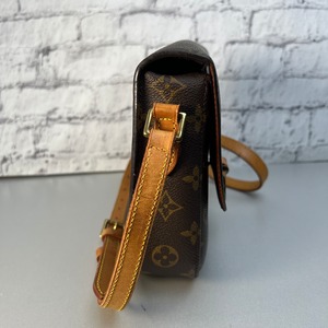 LOUIS VUITTON ルイヴィトン  モノグラム M51242 サンクルー レザー ショルダーバッグ ブラウン A-10020