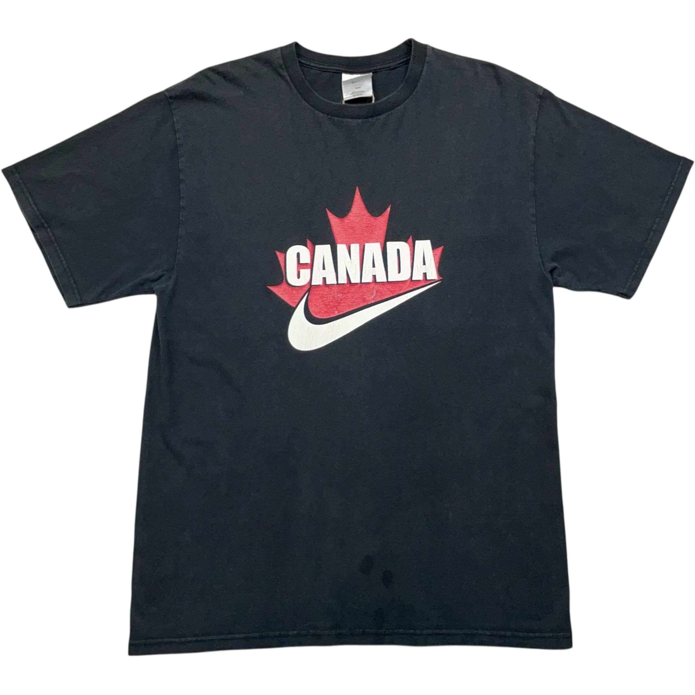 《M》 NIKE ナイキ Tシャツ スウッシュ カナダ プリント ブラック no.8005