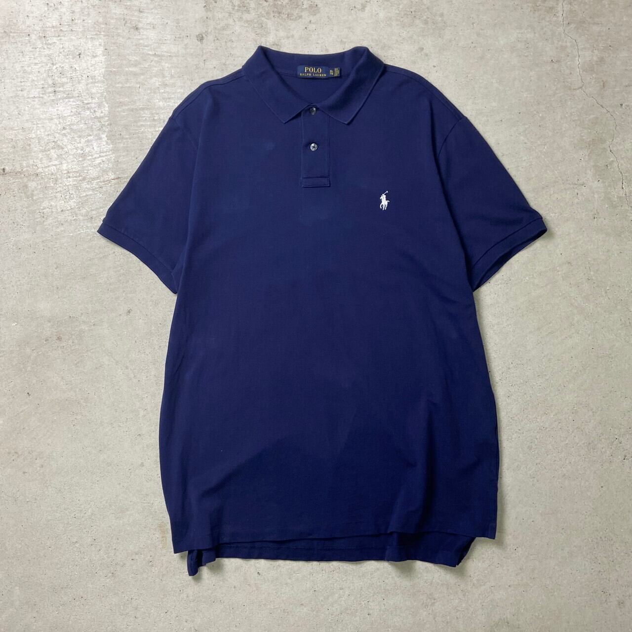 ★新品タグ付き＃Polo Ralph Lauren#ネイビー#半袖ポロシャツ#M Polo Ralph Lauren ポロラルフローレン 半袖 ポロシャツ メンズXL 古着