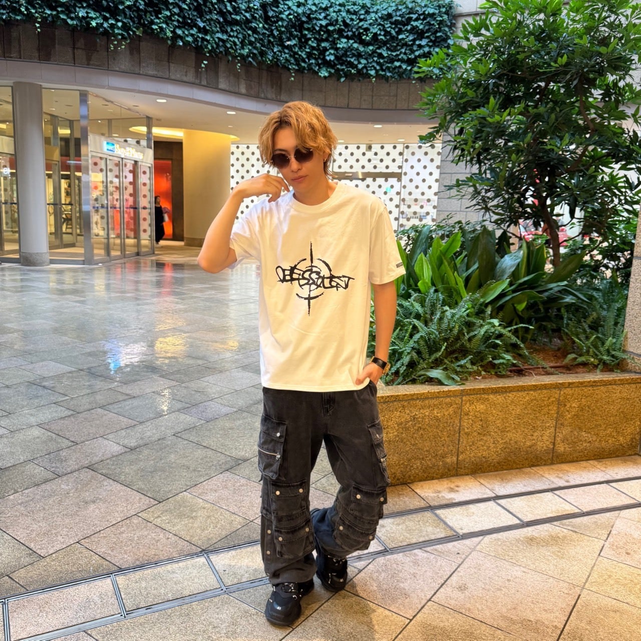 Dees Silent ターゲットロゴプリントTシャツ / White | DeesSilent