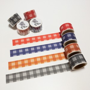マスキングテープ パラカチェック 4色セット 27mm巾 / Washi Tape - Palaka Check 27mm Wide 4-Color Package