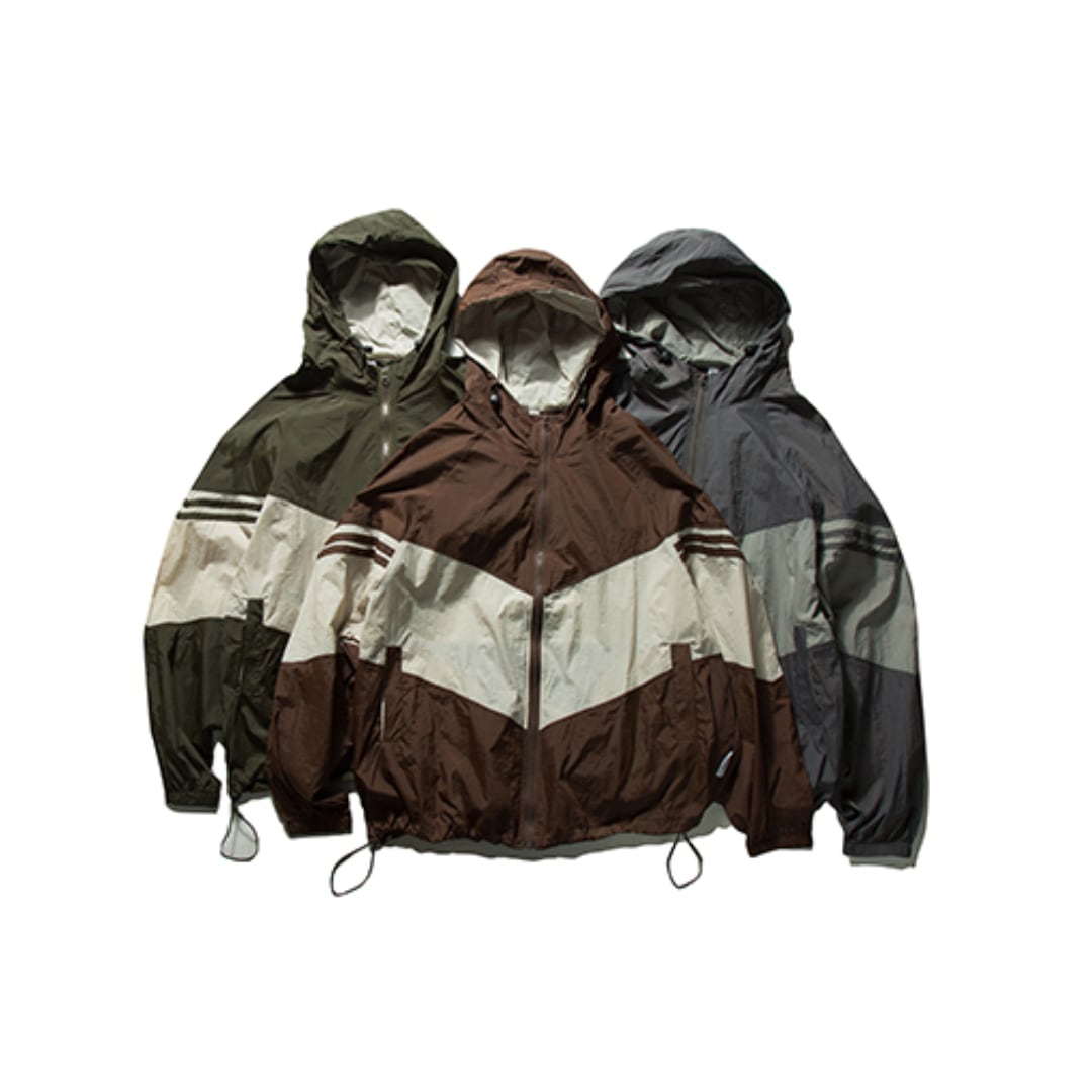 日差しよけバイカラーフード付きジャケット A18930