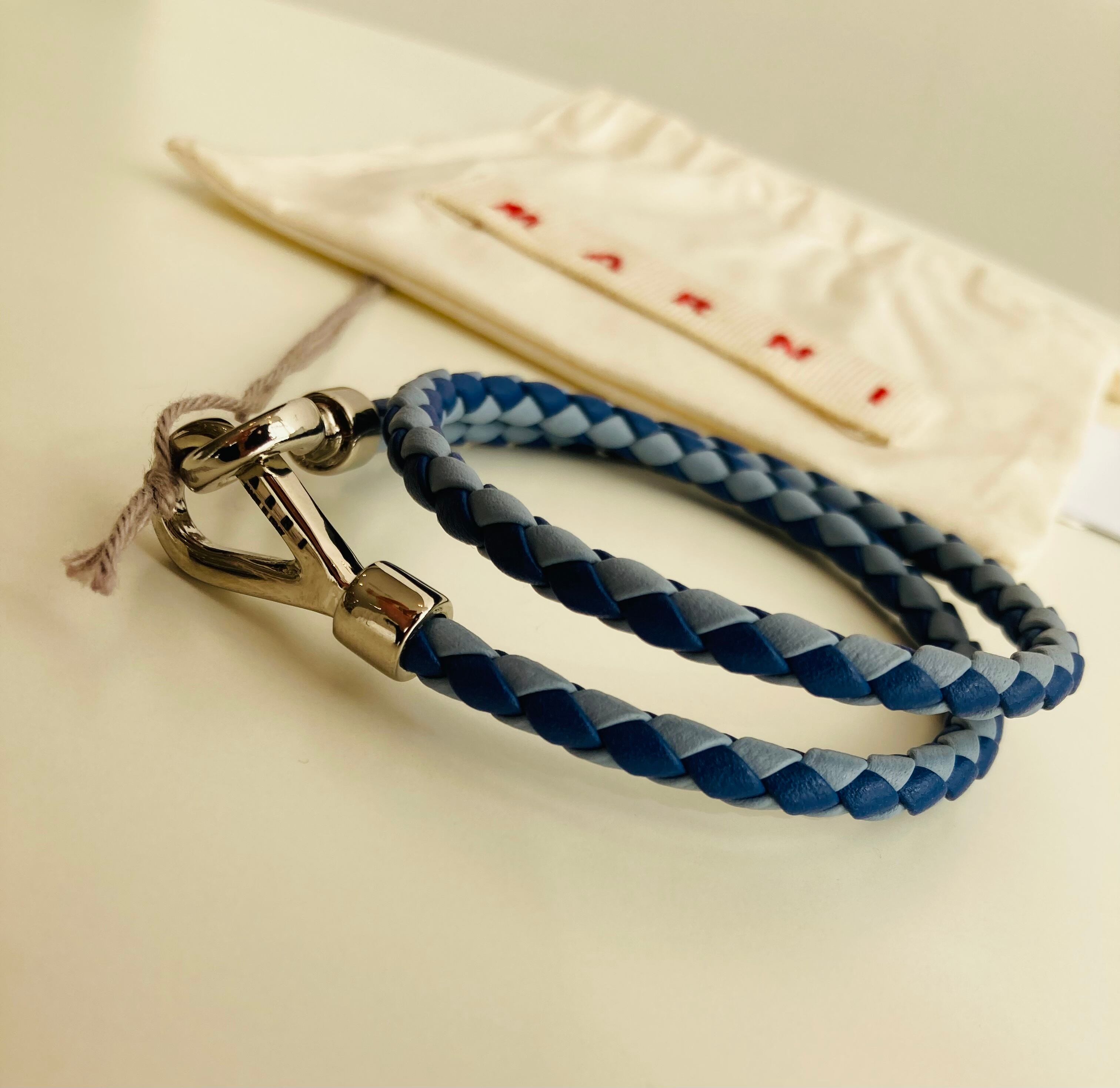 MARNI 置き忘れる マルニ レザー 革 バングル 腕輪 ブレスレット モカ