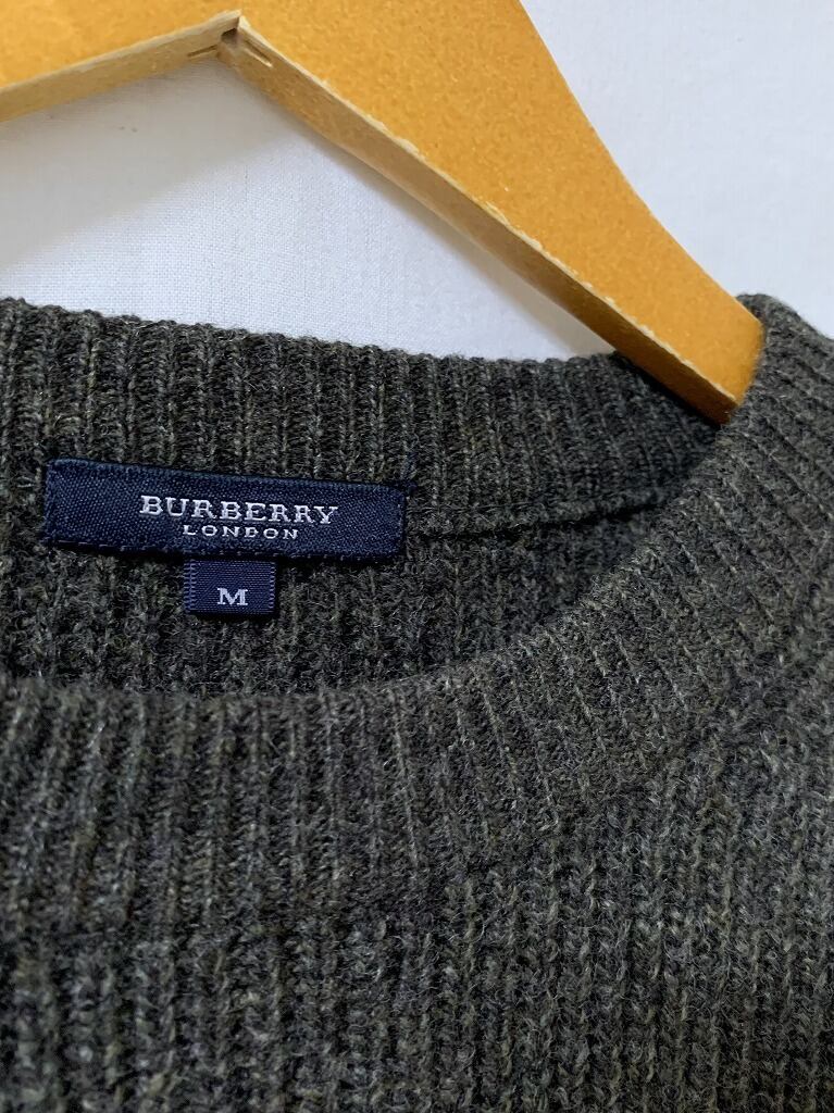 Silk Blend Switched Design Crew Neck Sweater "BURBERRY"
