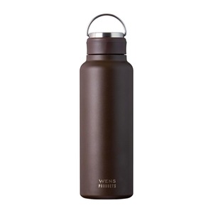 【特価処分】アトラス 水筒 1000ml 保冷 保温 真空断熱 ステンレス パッキン一体型 ハンドル付き シームレス スクリューボトル 直飲み 洗いやすい お手入れ楽 アウトドア WENS ウェンズ ブラウン 白湯 AWSL-1000BR