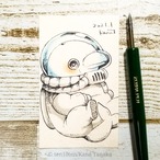 宇宙とイルカの子*ドローイング