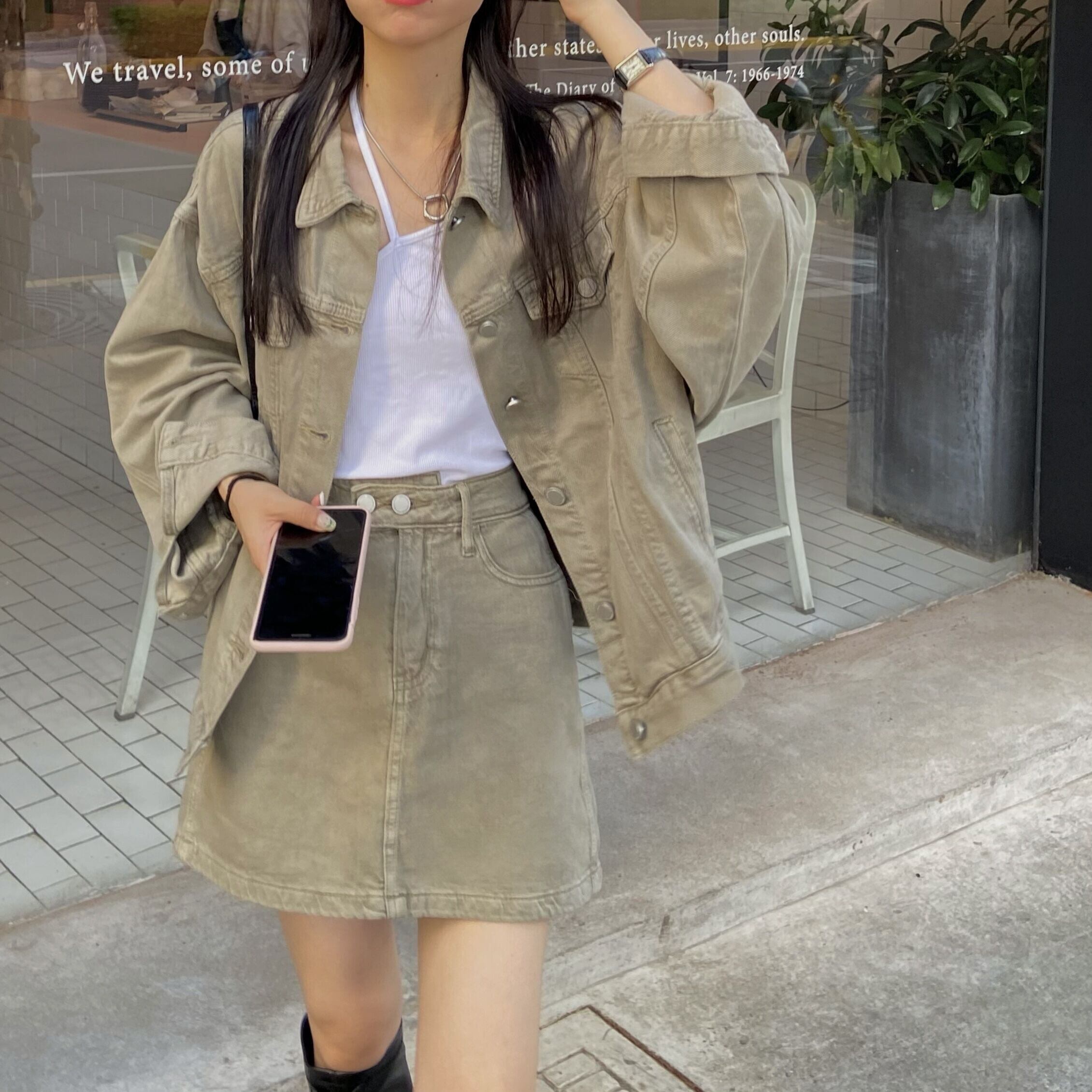 ヴィンテージデニムセットアップ 韓国レディースファッション通販 Krex ケーレックス