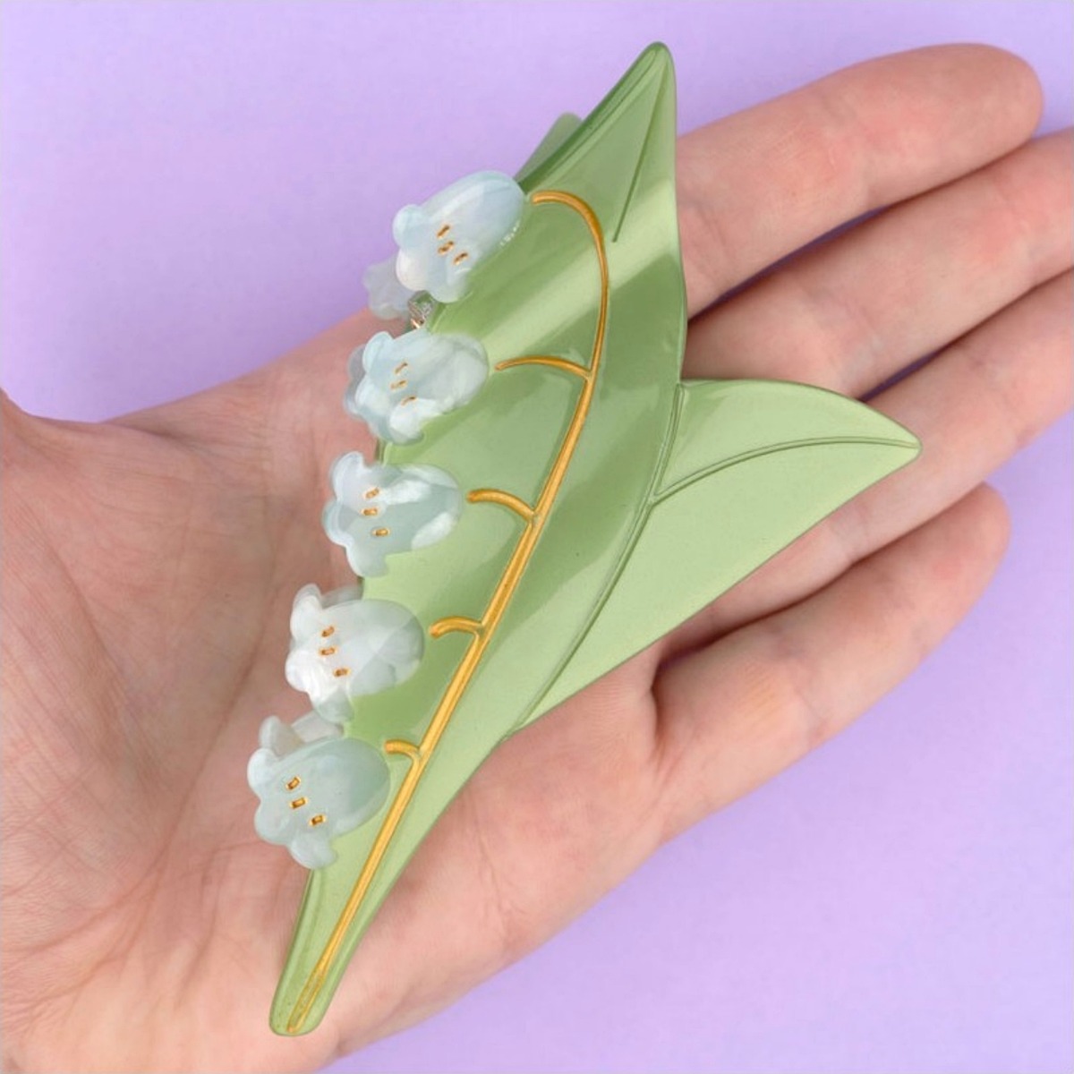 即納» Coucou Suzette Lily of the Valley Hair Claw ククシュゼット 
