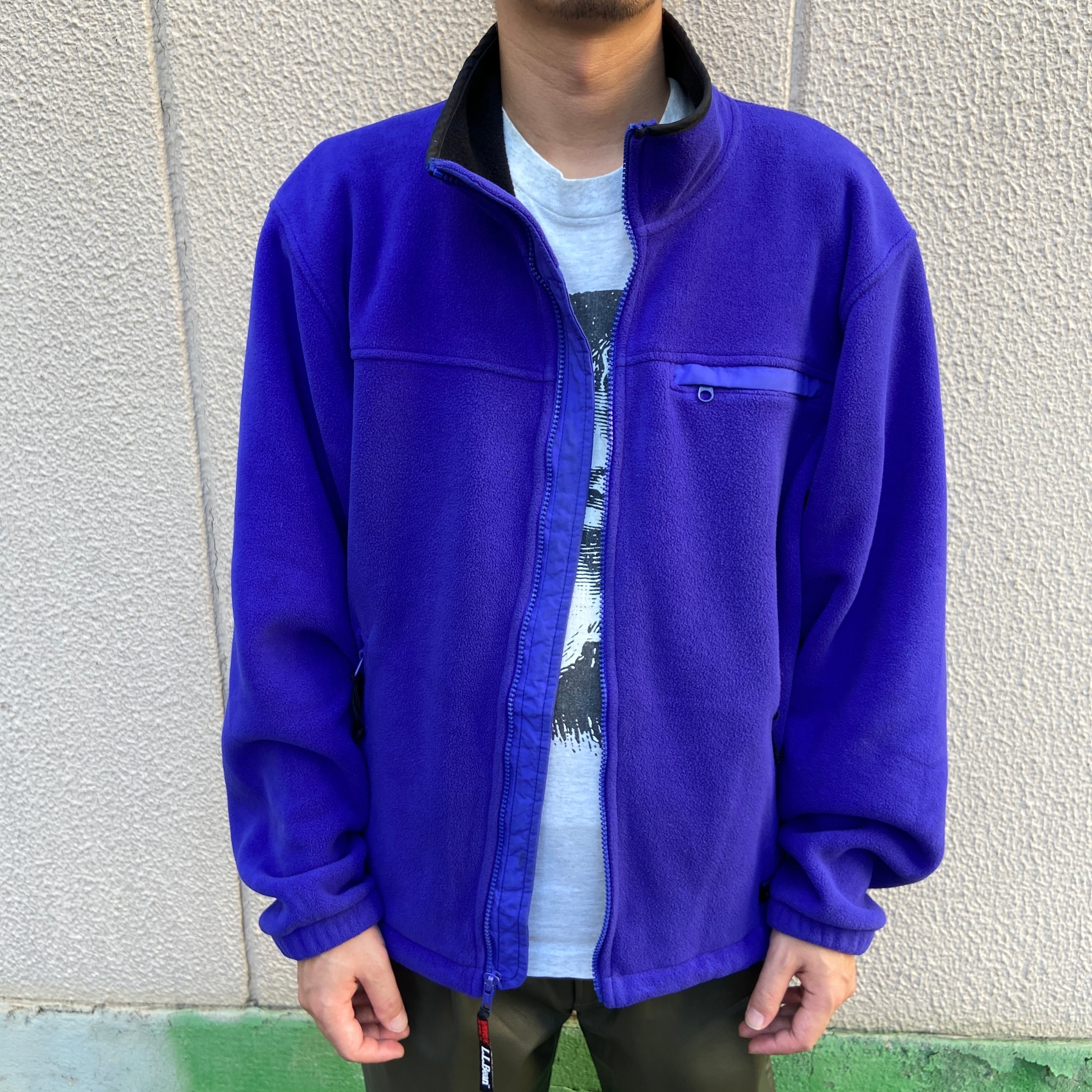 90s USA製 L.L.Bean ポーラテックフリースジャケット ブルー M | 古着 