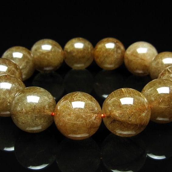 ルチルクォーツ ブレスレット 18mm ブロンズルチル ブレス一点物 111-50746