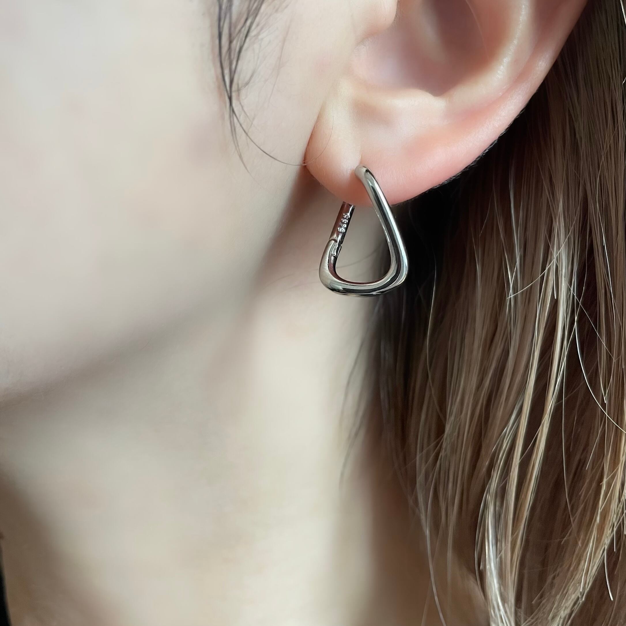 silver925 hoop pierce シルバーピアス | Showkey