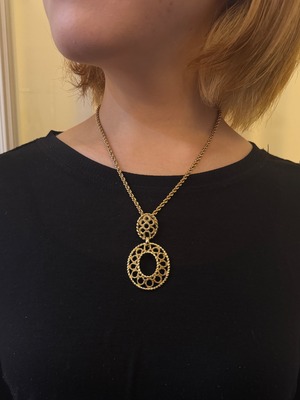 Dior / vintage Openwork pendant nacklace.(o)