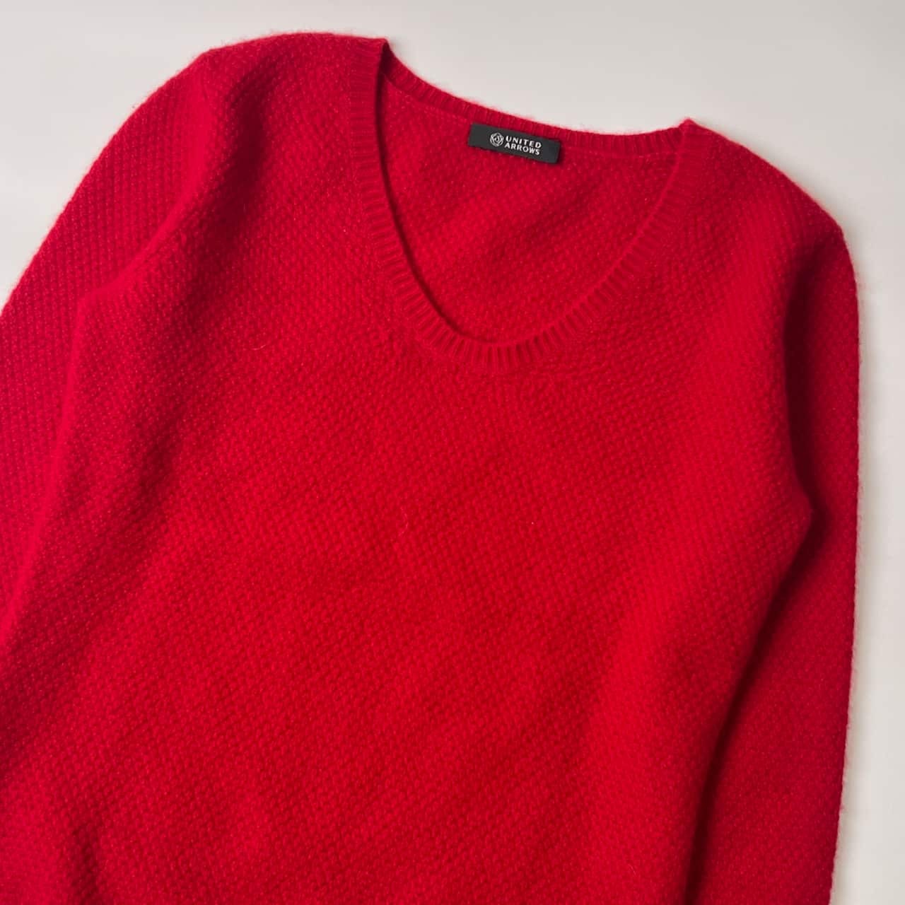 カシミヤ100% UNITED ARROWS ユナイテッドアローズ ウール ニット セーター /レッド レディース