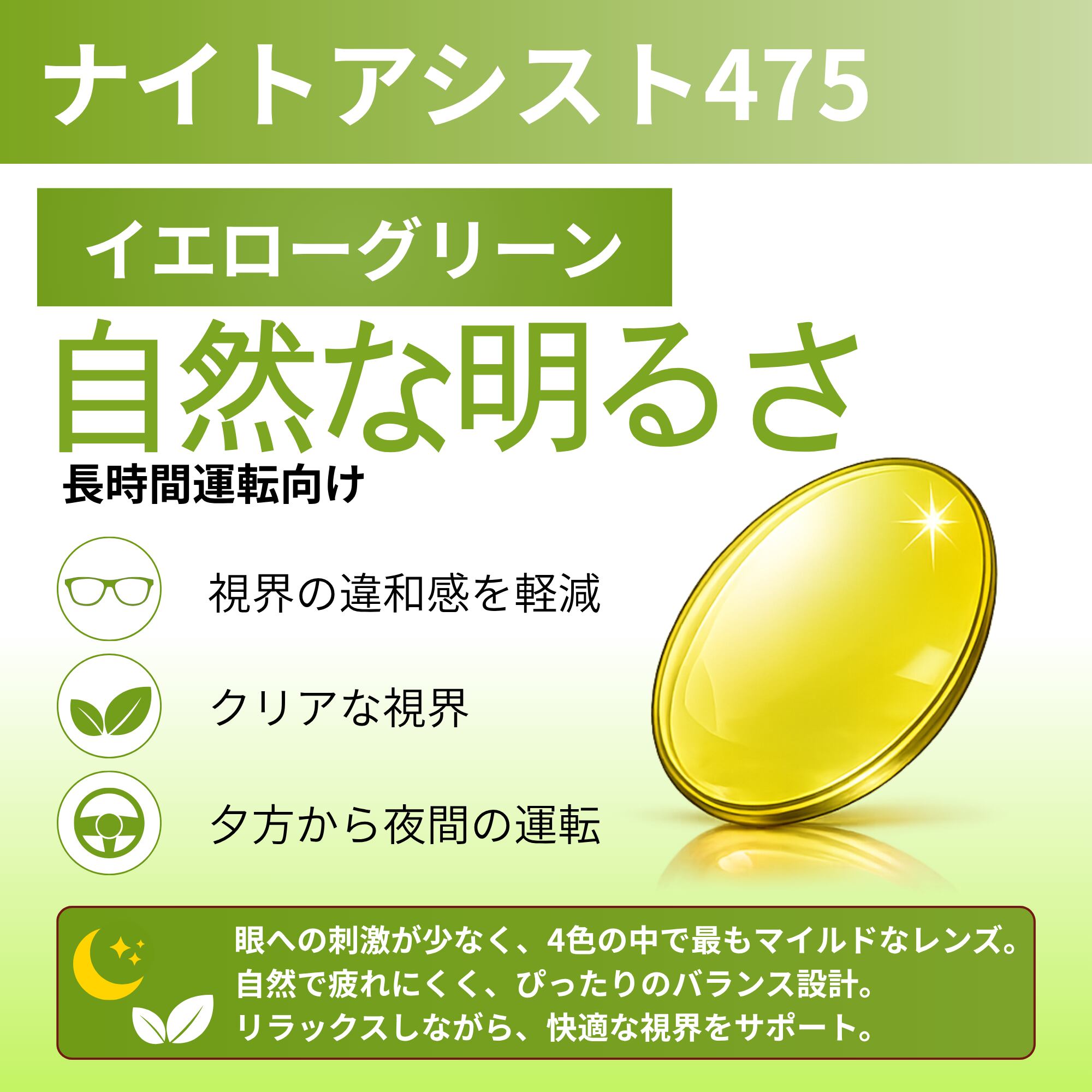 【オプションレンズ】ナイトアシスト475 イエローグリーン