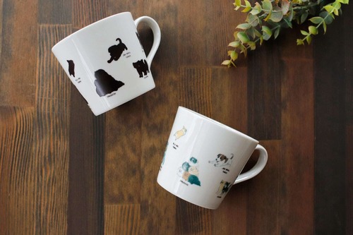 『ゆる犬1』『温感マグカップ』『単品』コーギー 犬 いぬ イヌ コーヒー プレゼント カワイイ 温度で変化 紅茶 食器