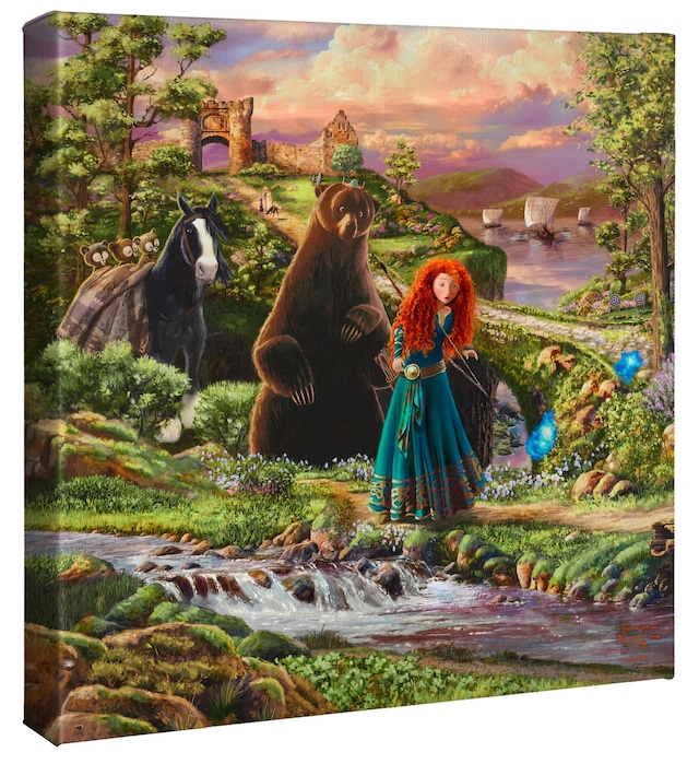 ディズニー絵画 メリダとおそろしの森  展示用フック付 キャンバスジークレ