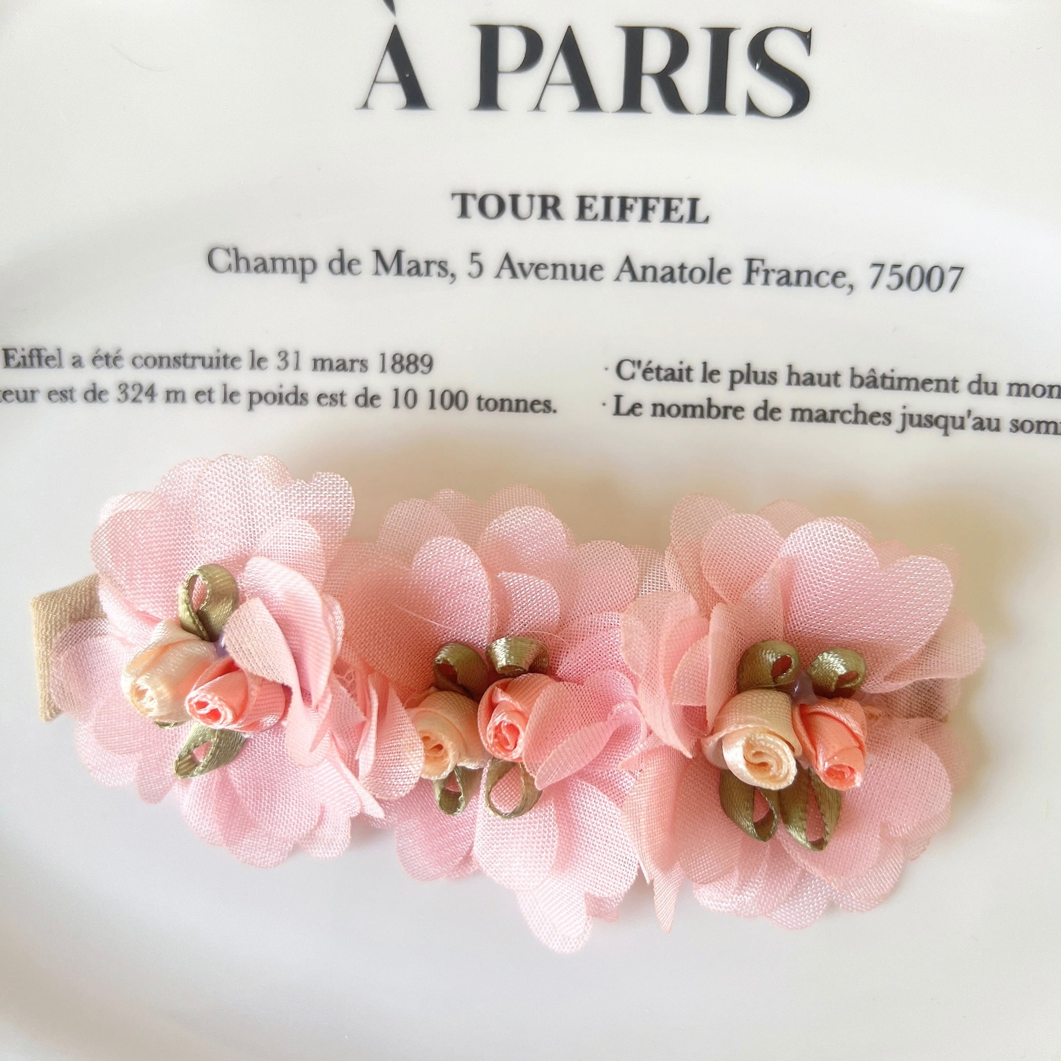 3つのお花のヘアバンド