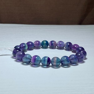 25.透明度高☆美グラデーションフローライト・ブレスレット