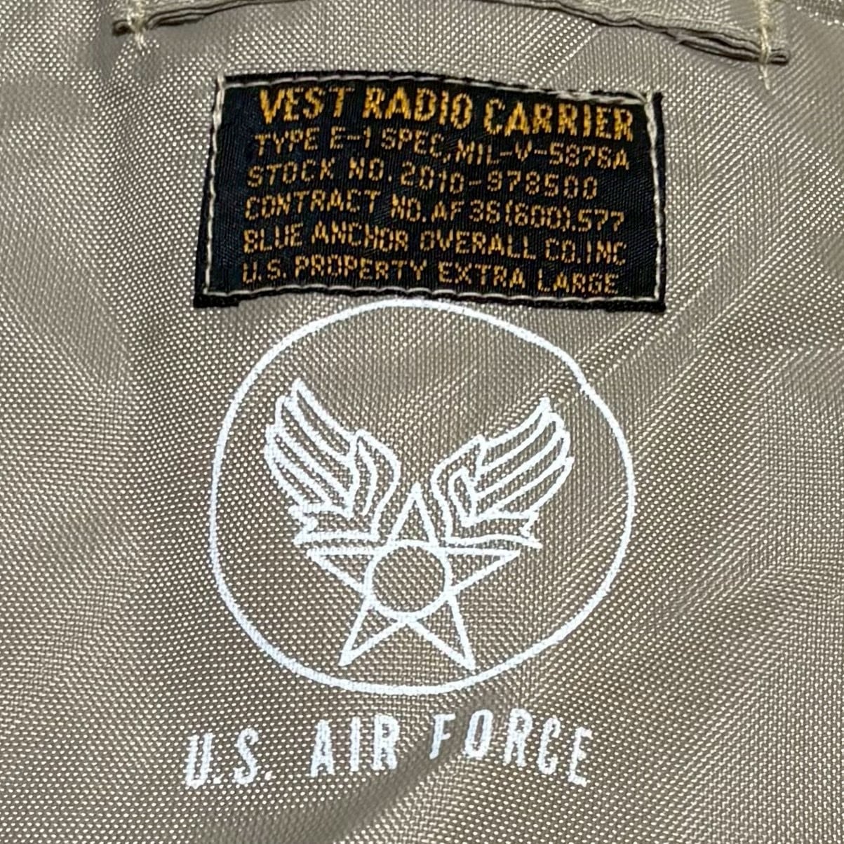 U.S.AIR FORCE 米空軍 E-1 ラジオベスト ベスト | Lifeusedclothing