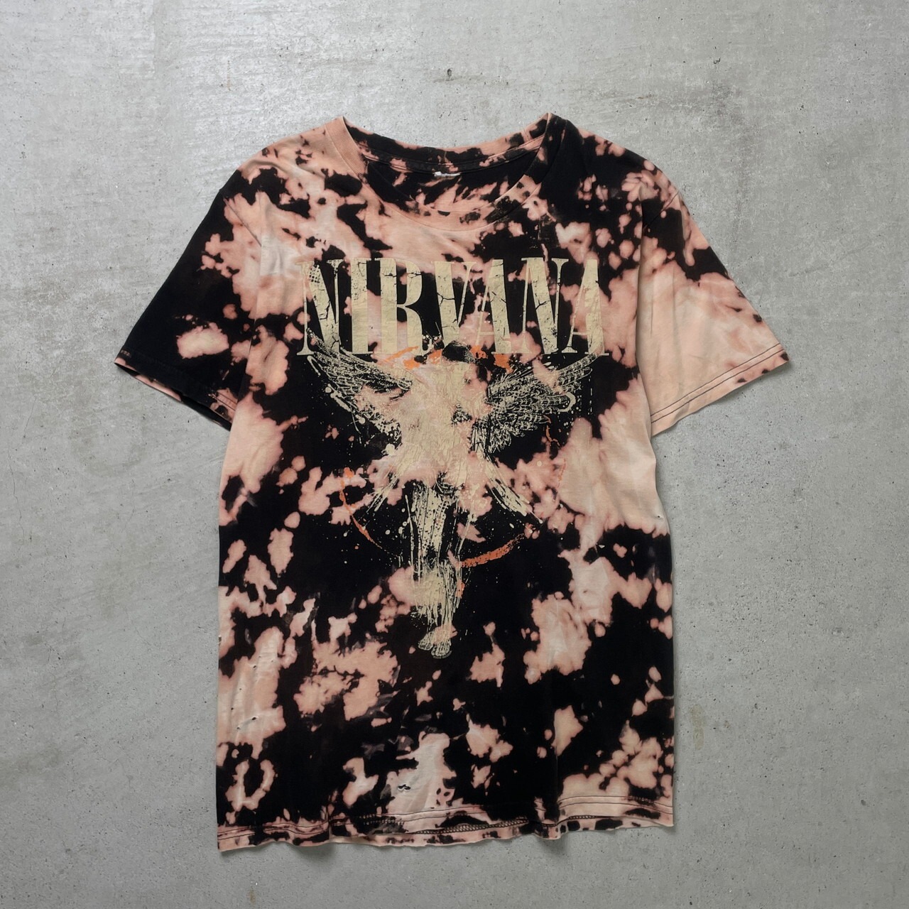 NIRVANA ニルヴァーナ バンドTシャツ バンT ブリーチ加工 メンズM相当 