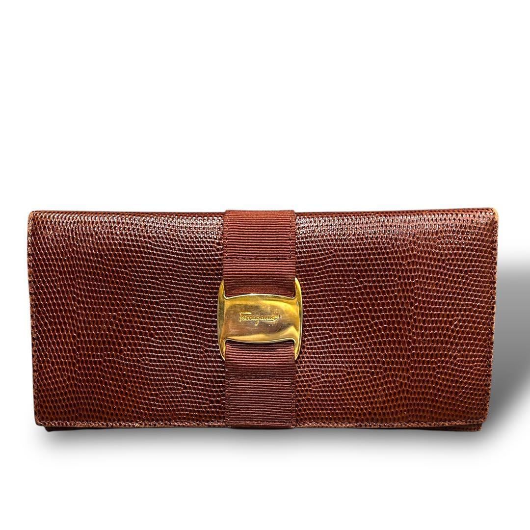 Salvatore Ferragamo フェラガモ ヴァラリボン 長財布 レディース
