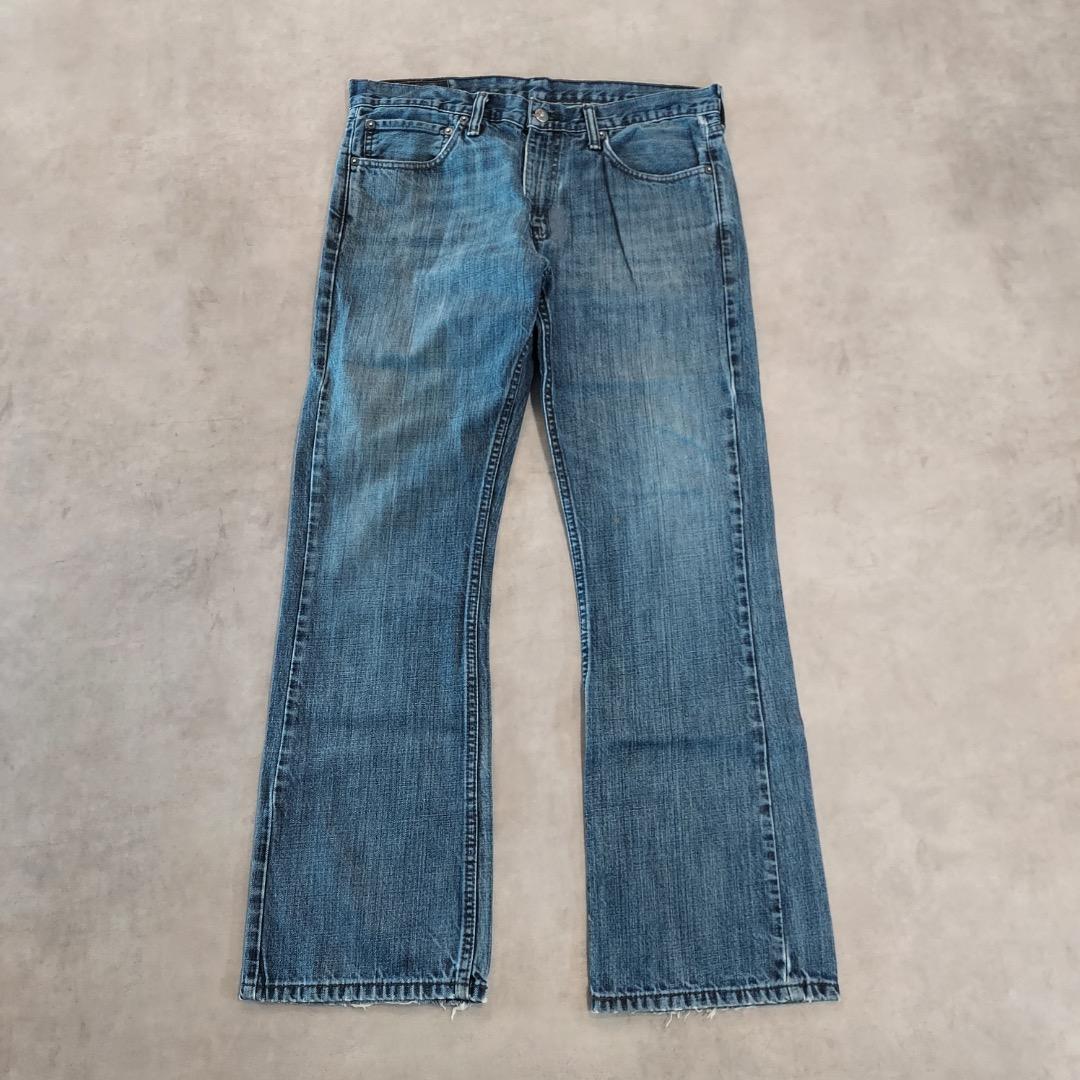 リーバイス527 Levis W34 フレア ブーツ 青 古着 ヒゲ 22197